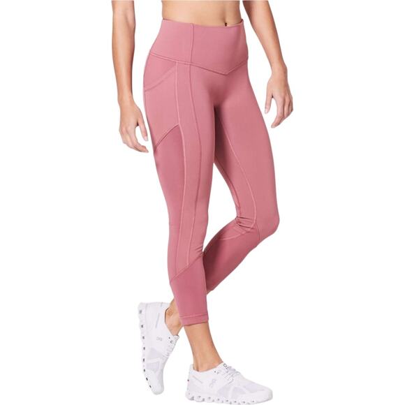 EUC Lululemon All The Right Places Crop II *23" Moss Rose, Misty Merlot? size 6 - Picture 2 of 8